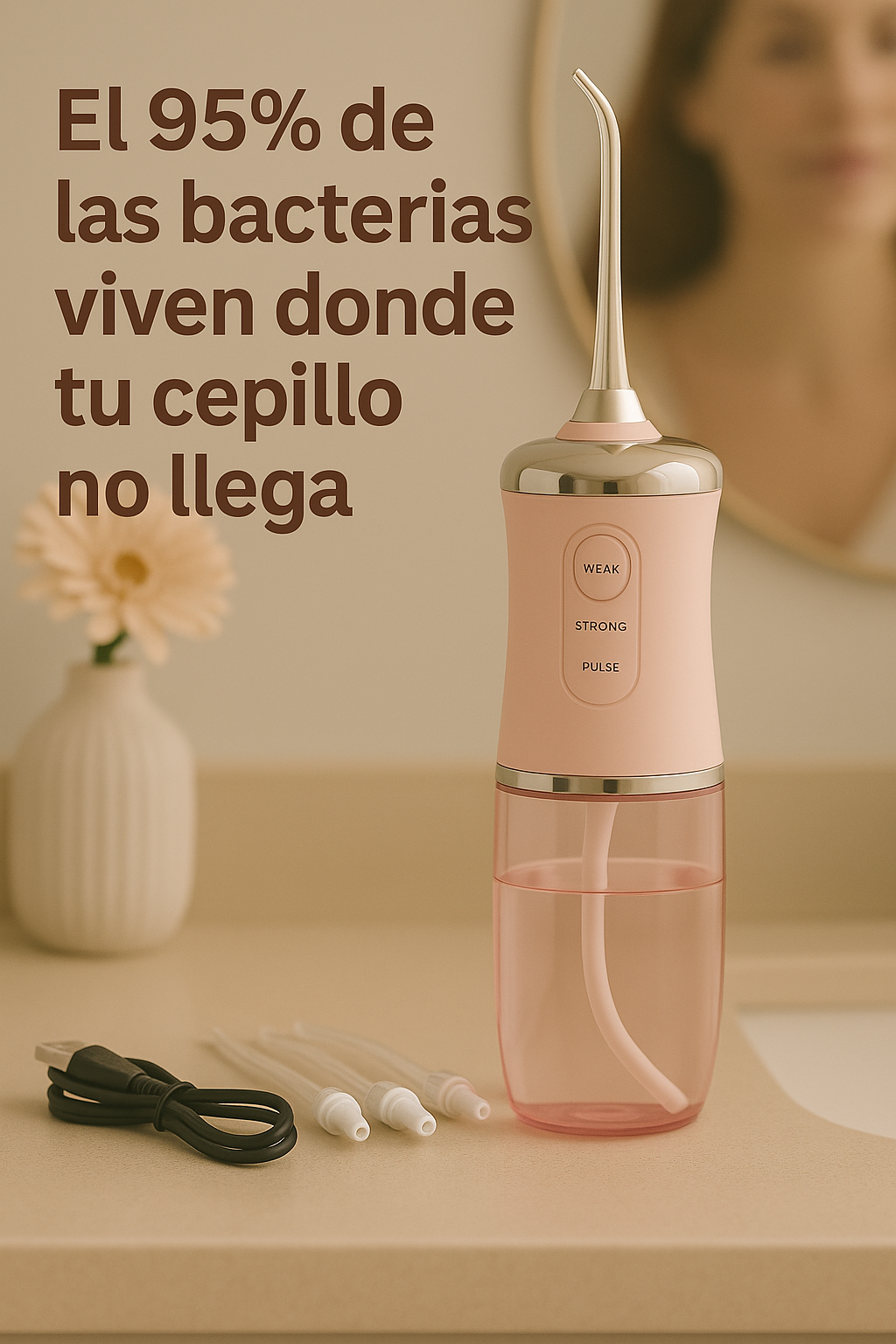 IRRIGADOR DENTAL RECARGABLE PREMIUM + 🎁 BOQUILLAS 🎁 "ENVIÓ GRATIS A TODA GUATEMALA "